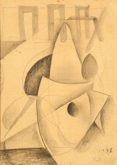 RETH Alfred (1844-1966) 

Composition, 1935

Mine de plomb sur papier, daté et signé

en...