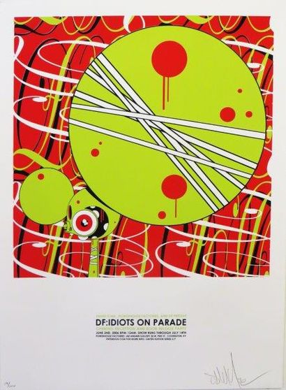 DALEK ( Né en 1968) 
Df Idiots on Parade
Sérigraphie en couleur sur papier signé...