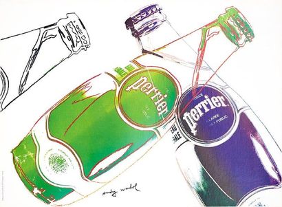 WARHOL Andy (1928-1987) 
Vintage Perrier (white)
Impression en couleurs sur papier....