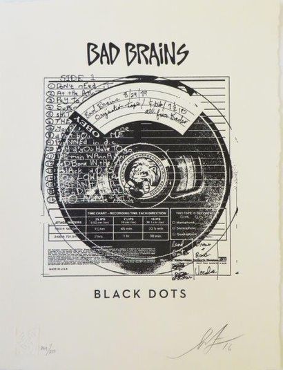 PRINT OBEY 
Bad branch black dots, 2016
Sérigraphie sur papier numéroté 249/250 en...