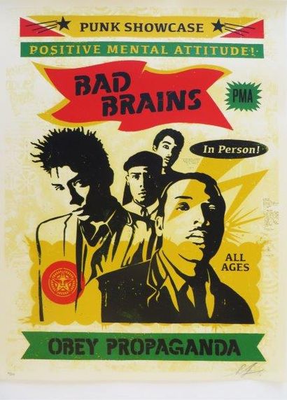 PRINT OBEY SHEPARD FAIREY (Américain, né en 1970)

Bad Brains, 2016

Sérigraphie...