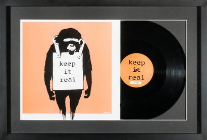 VINYLES 
Keep it real, 2008
Sérigraphie sur pochette de disque vinyl sur fond bronze.Edition...