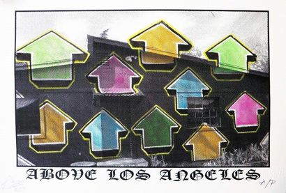 ABOVE (Américain, né en 1981) 
Above Los Angeles, 2013
Sérigraphie en couleurs sur...