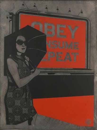 SHEPARD FAIREY Obey Billboard Consume, 2008

Sérigraphie sur métal, signé et daté...