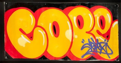 COPE 2 (Américain, né 1968) Yellow bubble - 2014

Peinture aérosol sur toile, signée...