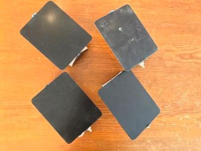CHARLOTTE PERRIAND, vers 1960 Suite de 4 appliques mobiles VOLET en métal laqué noir...