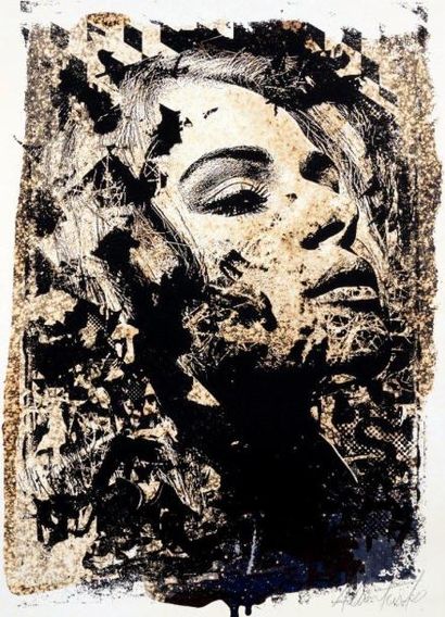 VHILS (Portugais, né en 1987) Grit, 2017

Sérigraphie en couleurs sur papier, numéroté...