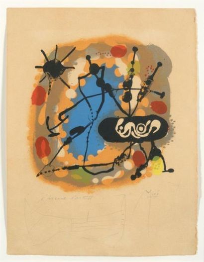 Joan MIRO (1893-1983) SANS TITRE, 1959

(PLANCHE POUR ATMOSFERA MIRÓ)

Lithographie...