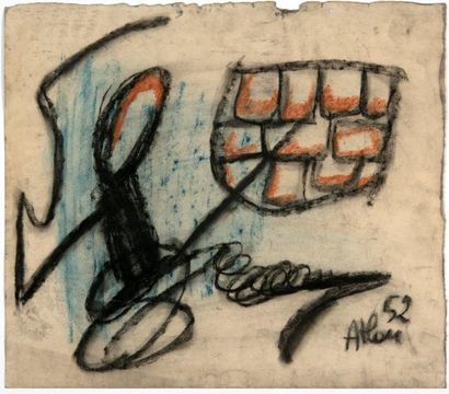 Jean-Michel Atlan (1913-1960) SANS TITRE, 1952 
Pastel sur papier signé et daté en...