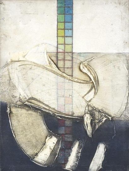 Mario Antonio PUCCIARELLI (1928-2014) COMPOSITION, 1970

Huile et crayons de couleur...