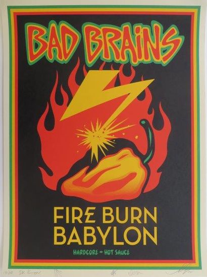 PRINT OBEY 

Bad Brains- Fire Burn Babylon

Sérigraphie sur papier daté et signé...