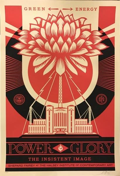 PRINT OBEY Power Glory rouge, 2014
Sérigraphie en couleurs sur papier daté et signé...