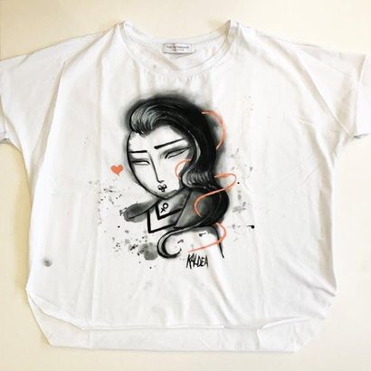 KAL DEA 
Acrylique sur t-shirt signé en bas à droite
Acrylic on t-shirt signed lower...