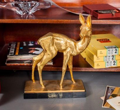 null Récompense
Bambi d'or
Sculpture représentant un faon en bronze doré portant...