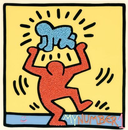 Nathan CHAROVICH 

HOMMAGE A KEITH HARING, 2015

Technique mixte sur toile cirée...
