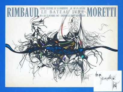 MORETTI Lucien Philippe (1922-2000) 

Affiche pour le spectacle "Le bateau ivre"...