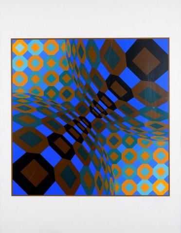 VASARELY Victor (1906-1997) 

"So -Lo"

Sérigraphie en couleurs sur papier signé...