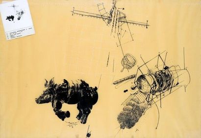 VELICKOVIC Vladimir ( né en 1935) 

Rhinocéros 5

Sérigraphie sur papier calque,...