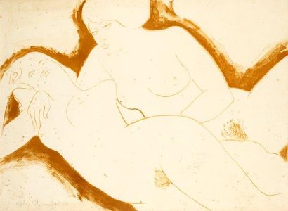 BONNEFOIT Alain ( né en 1938) 

Deux femmes, 1968

Lithographie en couleurs sur papier,...