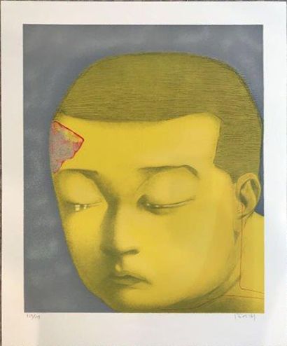 XIAOGAN Zhang ( Chinois , né en 1958) 
Fantasy, 2002
Lithographie en couleurs sur...