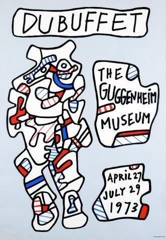 DUBUFFET Jean (1901-1985) 

Affiche lithographique du musée Guggenheim. Edition PACE,...