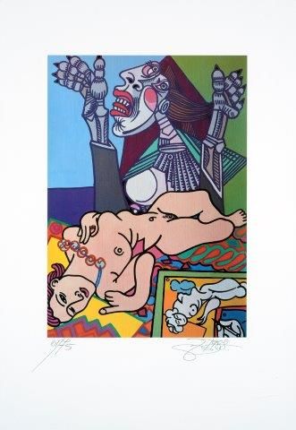 ERRO Gudmundur (né en 1932) Picasso et Matisse

Affiche sur papier signé et daté...