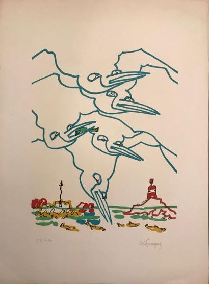 LAPICQUE Charles (1898-1988) 

Les mouettes

Lithographie en couleurs sur papier...