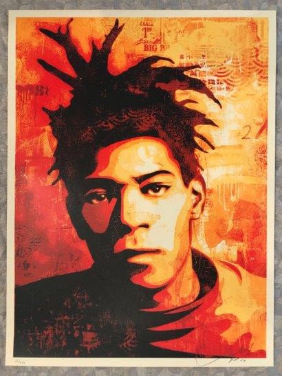 PRINT OBEY SHEPARD FAIREY (Américain, né en 1970)
Basquiat, 2010
Sérigraphie en couleurs...