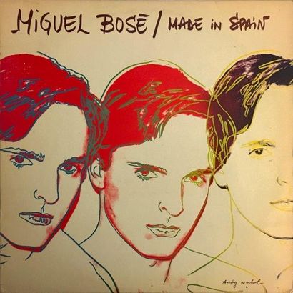 VINYLES 

Miguel Bosé/ Made in Spain

Impression sur pochette de disque vinyl portant...