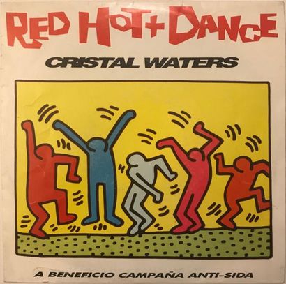 VINYLES 
HARING Keith (1958 - 1990)
RED HOT+ DANCE
Impression sur pochette de disque...
