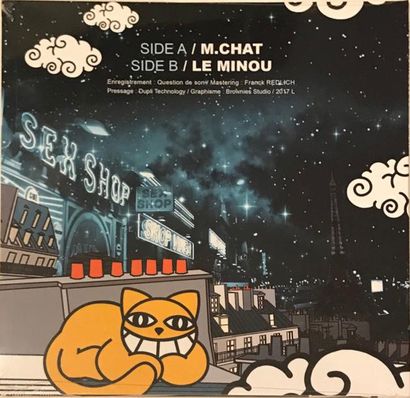 M.CHAT 
M.CHAT Feat Go Go PIGALLES
Impression sur pochette de disque vinyle et disque...