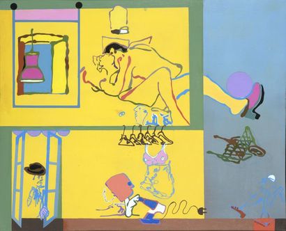 Gérard GUYOMARD (né en 1936) UNE NUIT DE LUNE MAUVE, 1970

Acrylique sur toile signée...