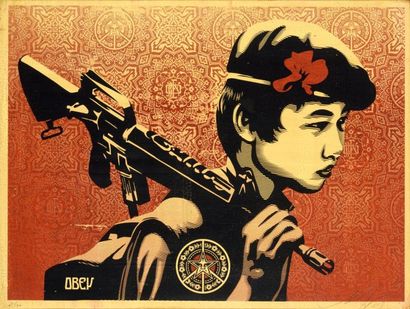 SHEPARD FAIREY (Américain, né en 1970) Duality of humanity 2, 2008

Sérigraphie sur...