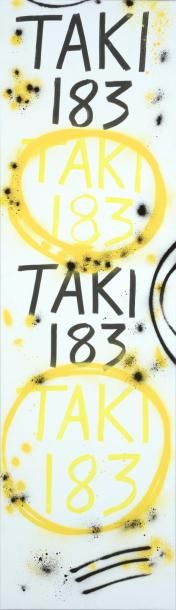 TAKI 183 (Américain, né en 1953) Top to bottom V

Peinture aérosol sur toile, signée...