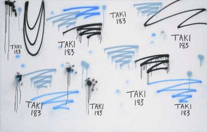 TAKI 183 Untitled, A (9/11 serie)

Peinture aérosol sur toile, signée dans la toile

Spray...