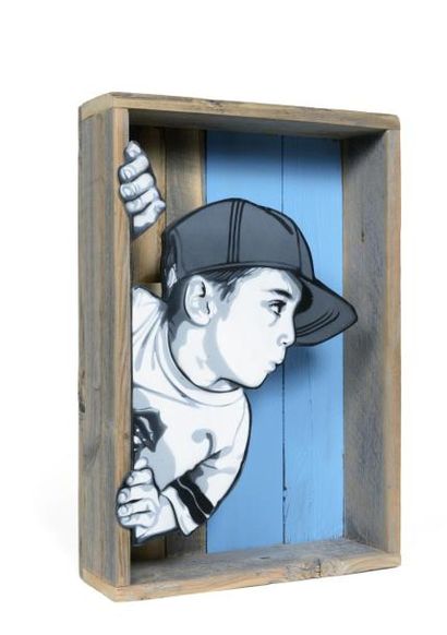 JOE IURATO (Américain) Peek a Boo, 2015

Peinture aérosol et acrylique sur bois decoupé...