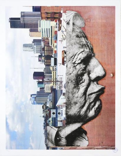 JR (Français, né en 1983) Wrinkles of the City - Robert Upside Down, 2012

Lithographie...