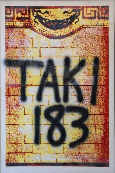 TAKI 183 (Americain né en 1953) 
Red Subway Tile, 2009 - AP
Sérigraphie en couleurs...