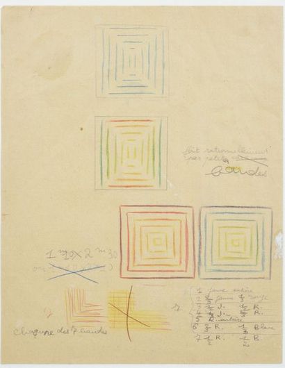 FRANÇOIS MORELLET (1926-2016) SANS TITRE, 1956

Mine de plomb et crayons de couleur...