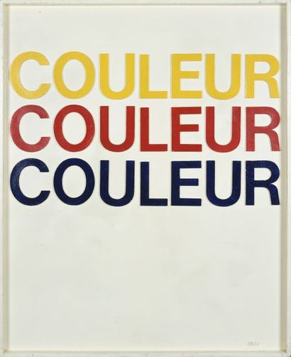 CLAUDE GILLI (1938-2015) COULEUR, COULEUR, COULEUR, 1966

Acrylique sur bois signé...