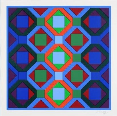 VASARELY Victor (1906-1997) Composition géométrique

Sérigraphie en couleurs sur...
