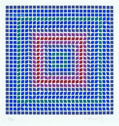 VASARELY Victor (1906-1997) Composition
Sérigraphie en couleurs sur papier signée...