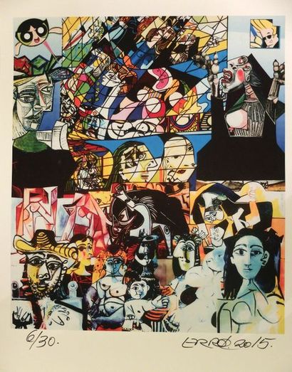 ERRO (né en 1932) ERRÓ (né en 1932)
Sans titre (Picasso)
Digigraphie en couleurs,...