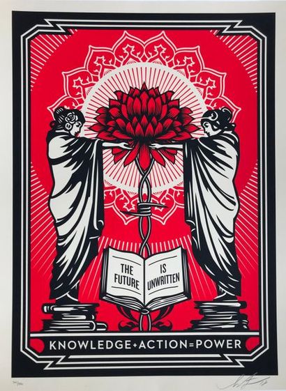 Shepard FAIREY (né en 1970) SHEPARD FAIREY (born in 1970) 

Knowledge + Action, 2018

Screenprint...