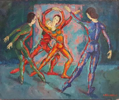 BERLANT Alexandre (1921-1994) BERLANT Alexandre (1921-1994)
Danseurs, 1969
Huile...