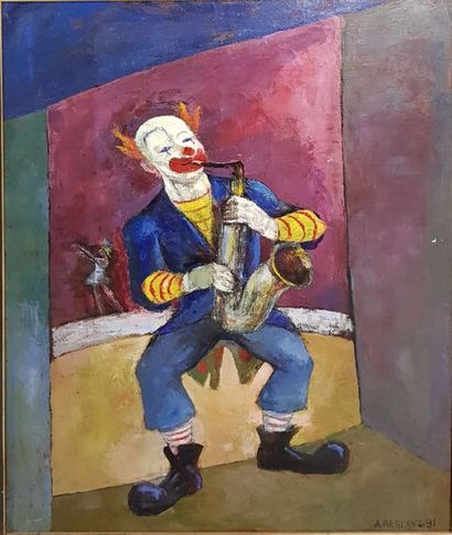 BERLANT Alexandre (1921-1994) BERLANT Alexandre (1921-1994)
Le clown
Huile sur toile...