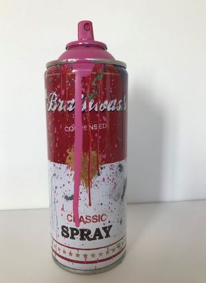 Mr BRAINWASH (né en 1966) MR BRAINWASH (né en 1966)
Spray can, rose
Bombe aérosol...
