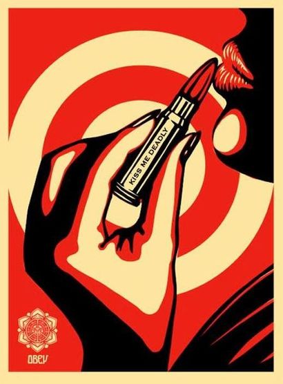 Shepard FAIREY (né en 1970) SHEPARD FAIREY (né en 1970)

Kiss Me Deadly (Patterned),...