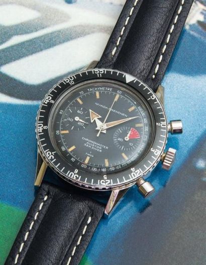 NIVADA GRENCHEN (Chronographe Aviator / Sea Diver), vers 1966 Super chronographe...