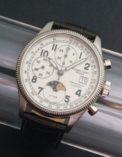 PICARD CADET Swiss (Prototype White), vers 2002 Chronographe Swiss made issu d'une...